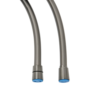 Aurum flexible de douche 150 cm avec écrou anti-torsion, métal brossé (SATBAURHPBGM)