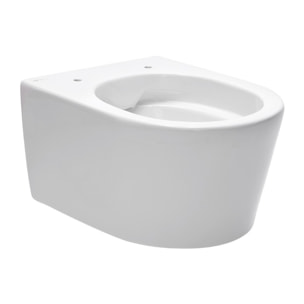 Pack WC Bâti-support V-Fix Core + WC SAT sans bride et fixations invisibles + Plaque, Blanc brillant (V-FixSATrimless-1)