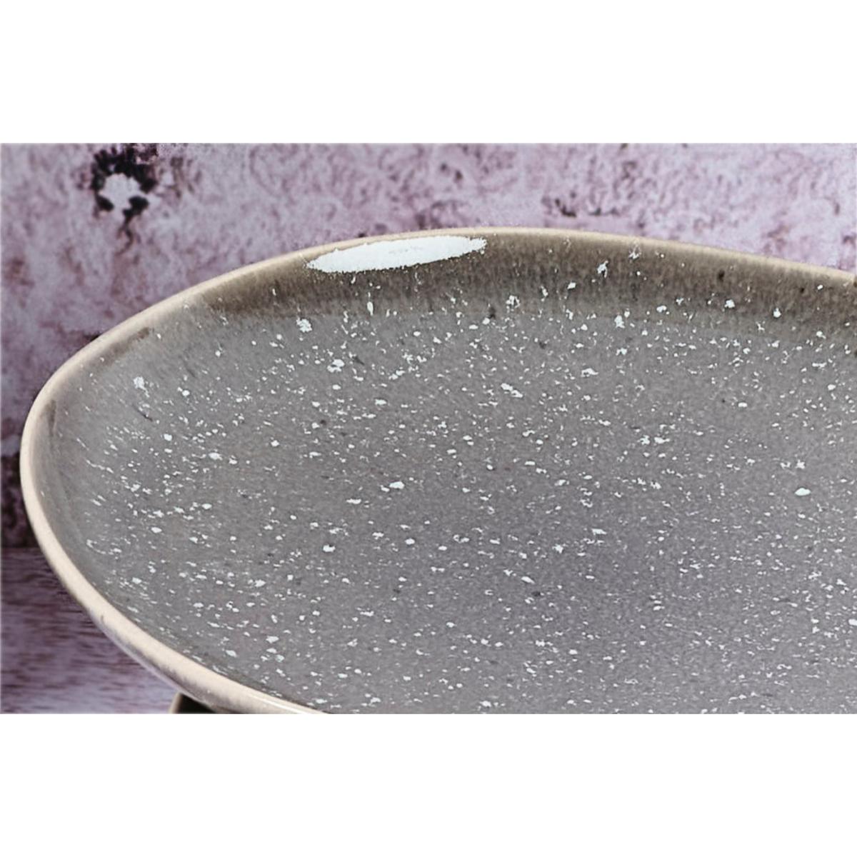 Assiette STELLAR Ø18cm - 6 pièces - Gris béton