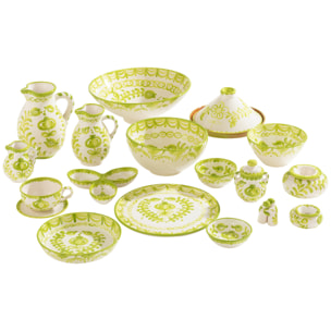 J-Line cendrier Granada - céramique - blanc/vert - large