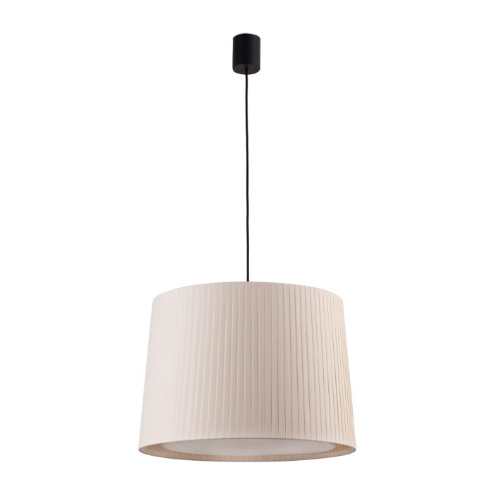 SAMBA Lámpara colgante simple negra/encintada beige