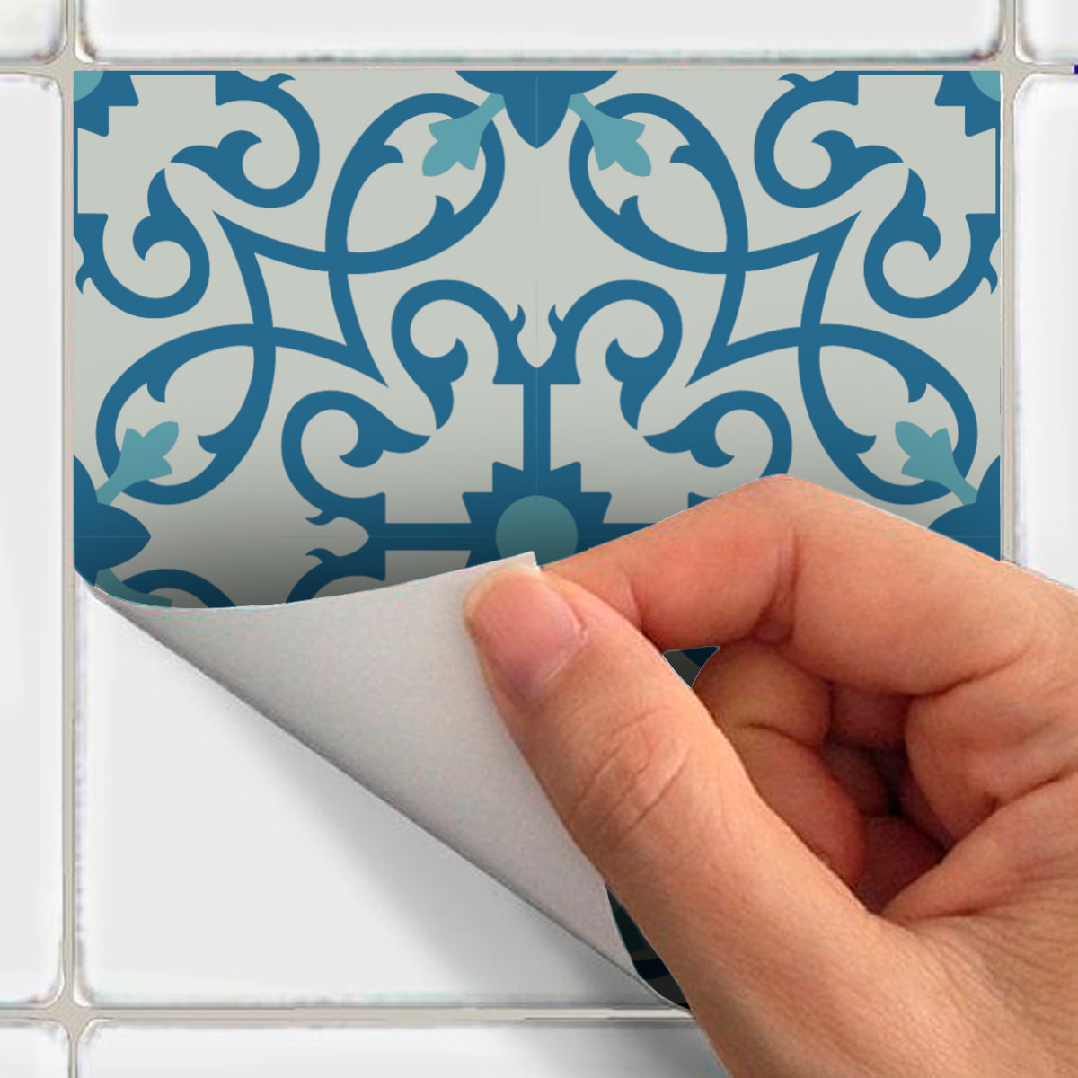 Stickers muraux - Sticker Mural Carrelage adhésif Cuisine Salle de Bain - 60 STICKERS CARRELAGES AZULEJOS ERMELINDA