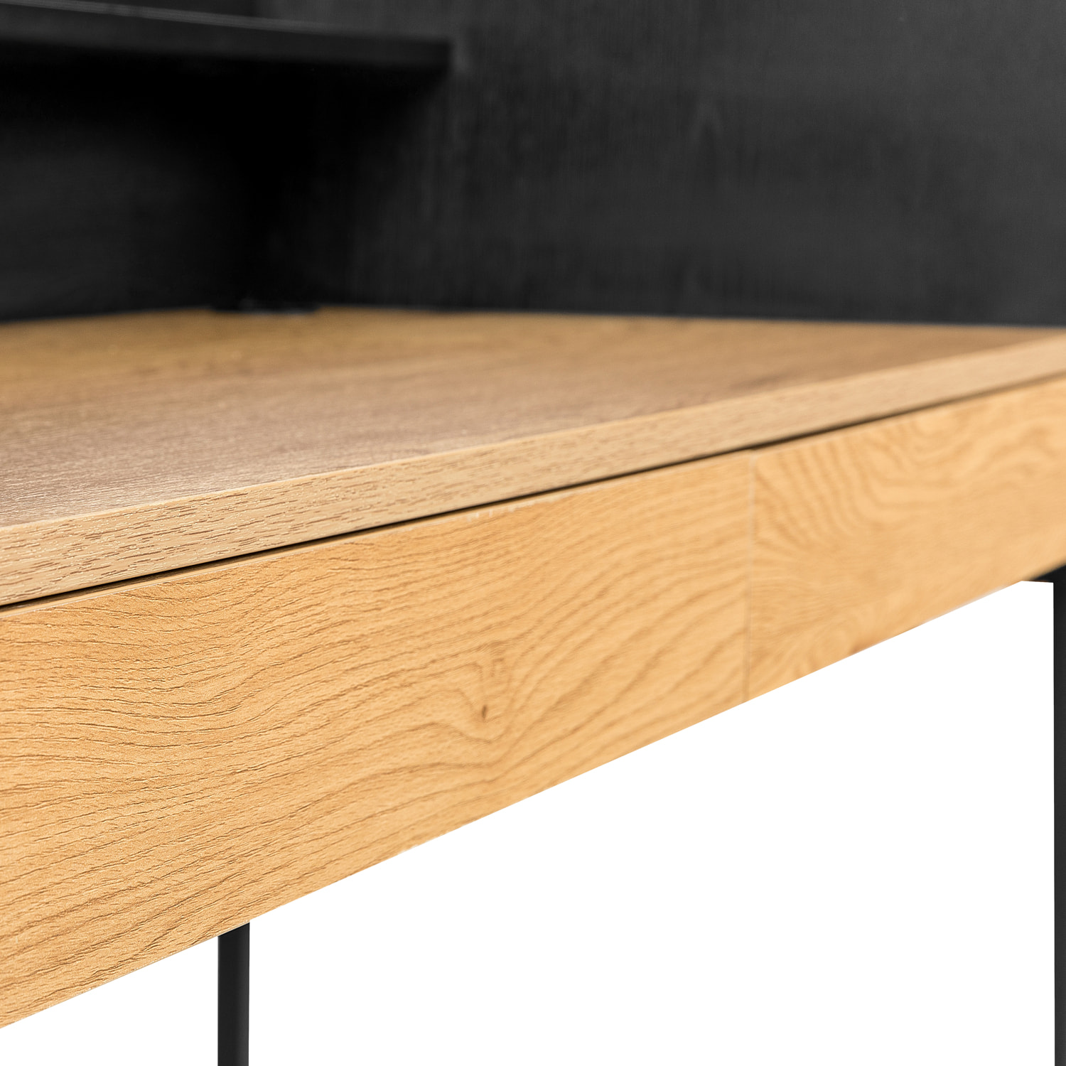 Bureau bois et noir 2 tiroirs ARTHUR