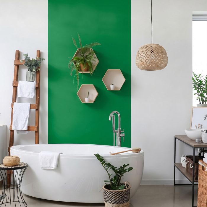Rouleau adhésif décoratif Vinyle au Mètre - Vert cactus - Sticker Lavable Imperméable Mur Cuisine Meubles