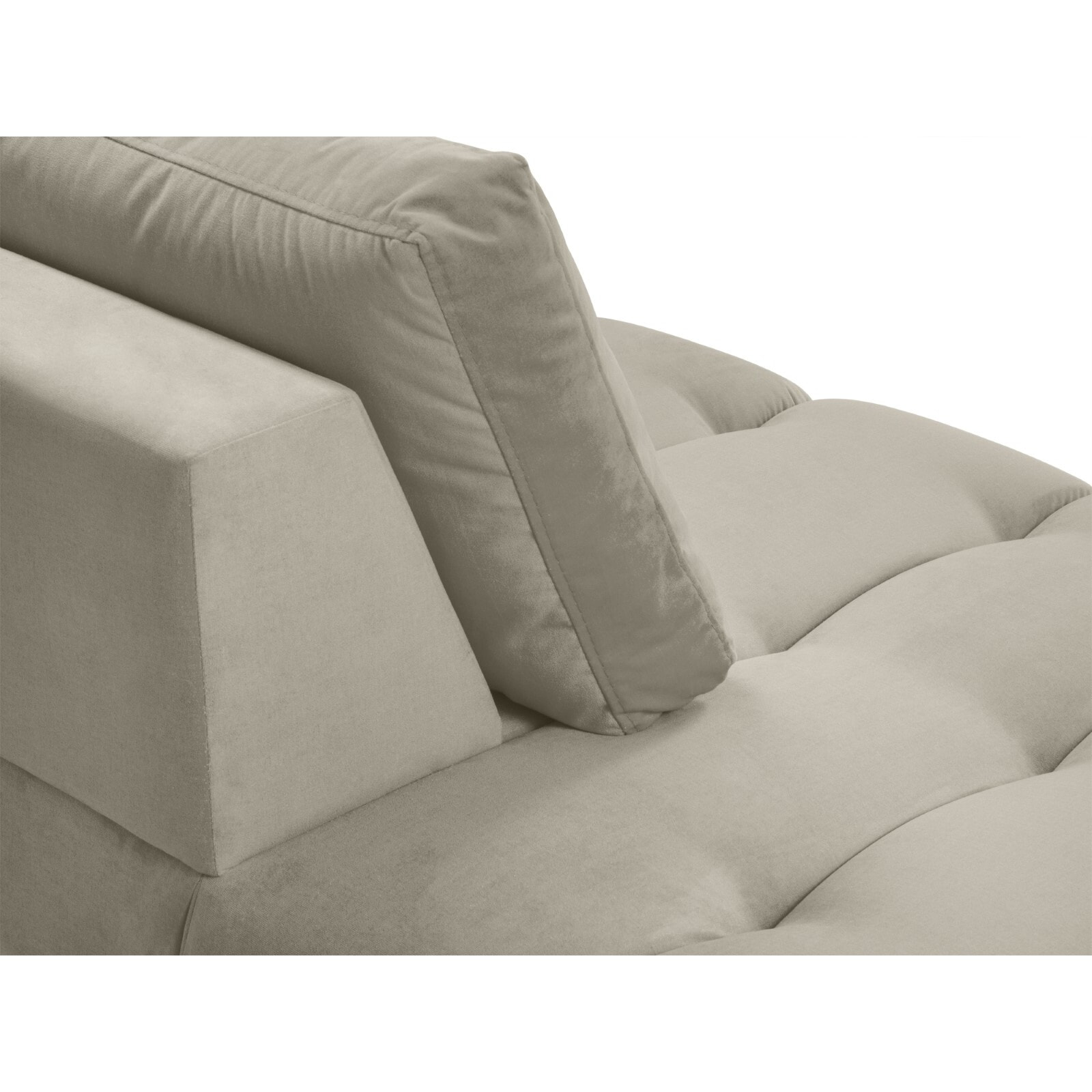 Méridienne gauche "Hastings" 2 places en velours beige