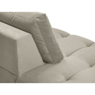 Méridienne gauche "Hastings" 2 places en velours beige