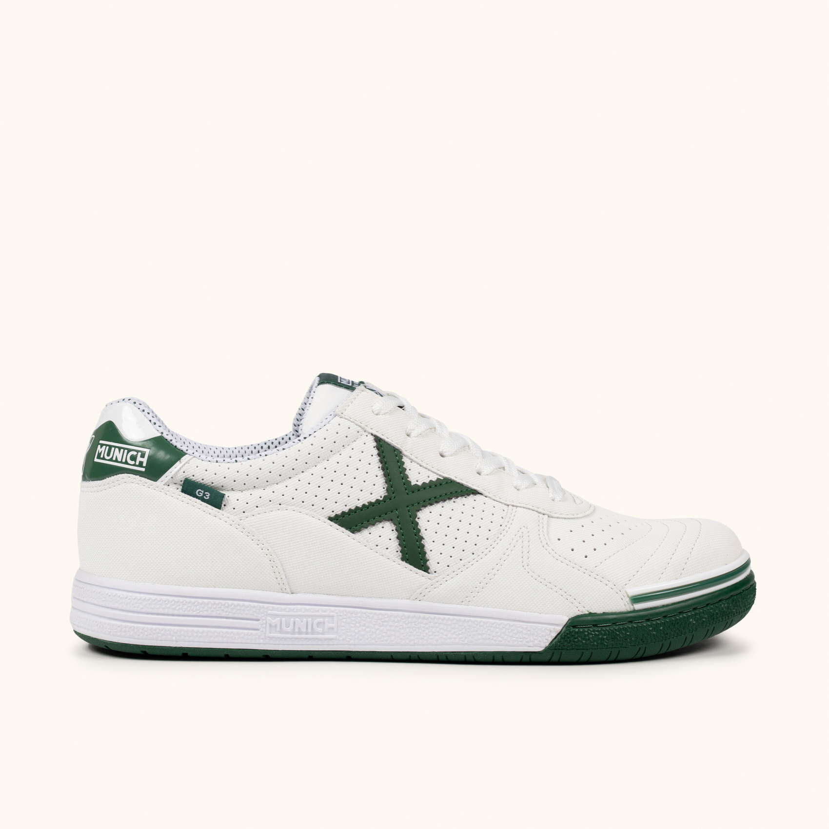 MUNICH G-3 450 Zapatillas de Fútbol Sala con Amortiguación X-Lite Blanco y Verde