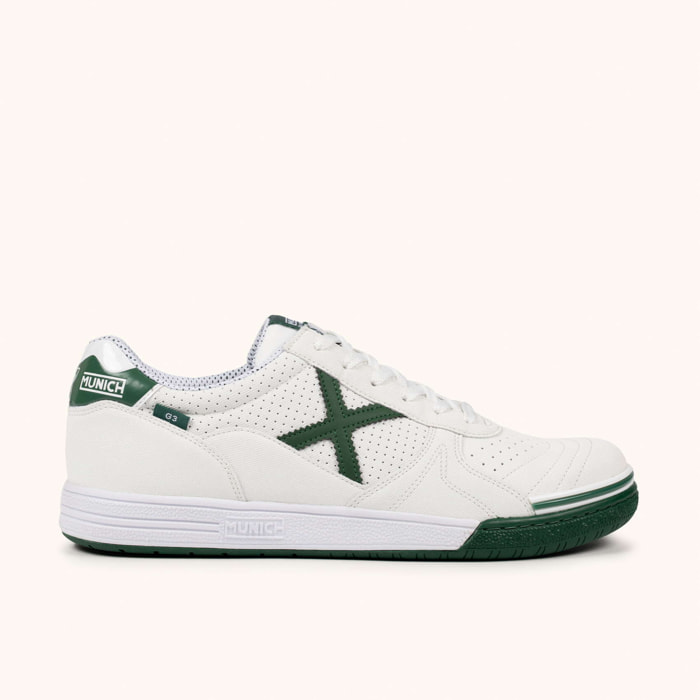 MUNICH G-3 450 Zapatillas de Fútbol Sala con Amortiguación X-Lite Blanco y Verde