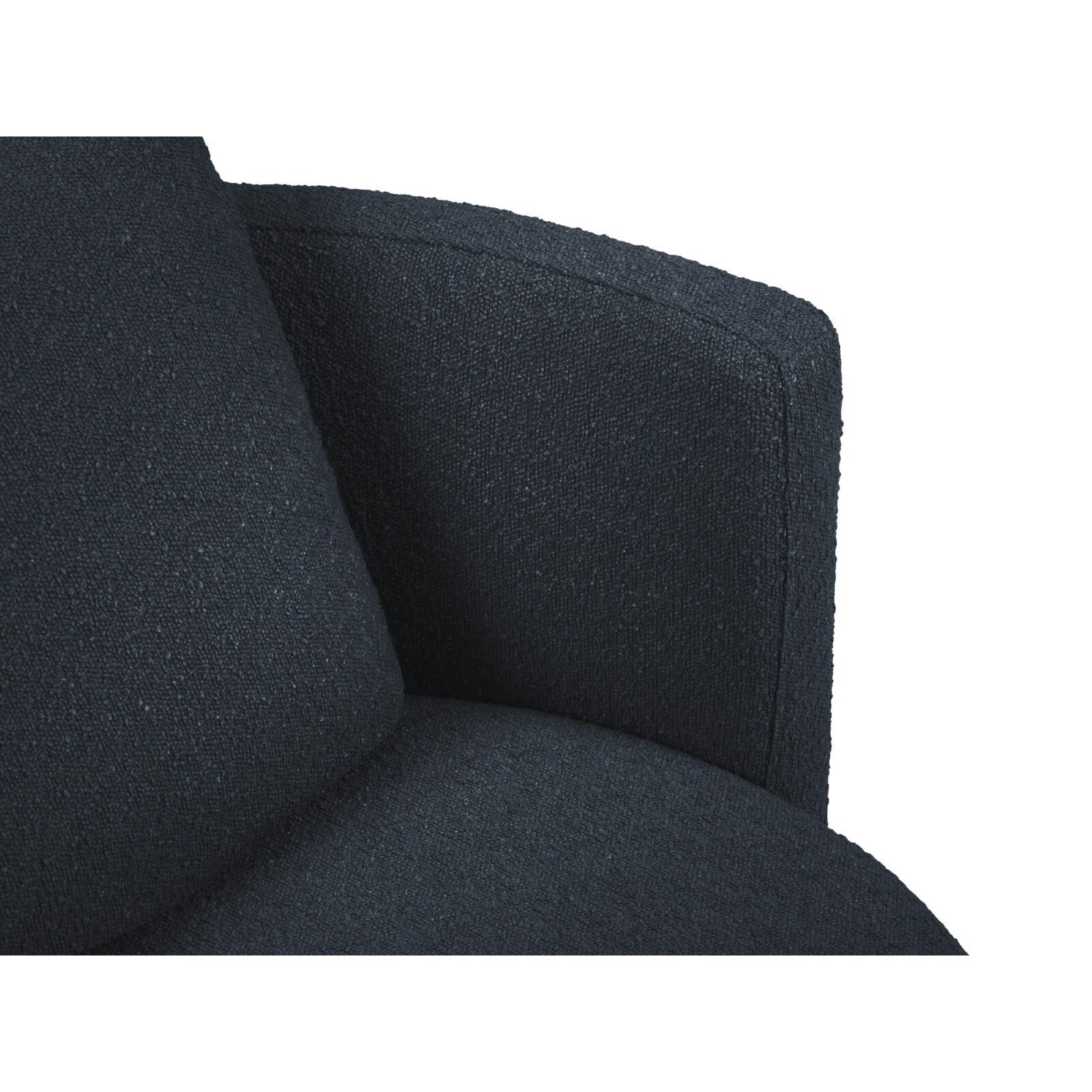 Fauteuil xl pivotant "Adam" en bouclé bleu foncé