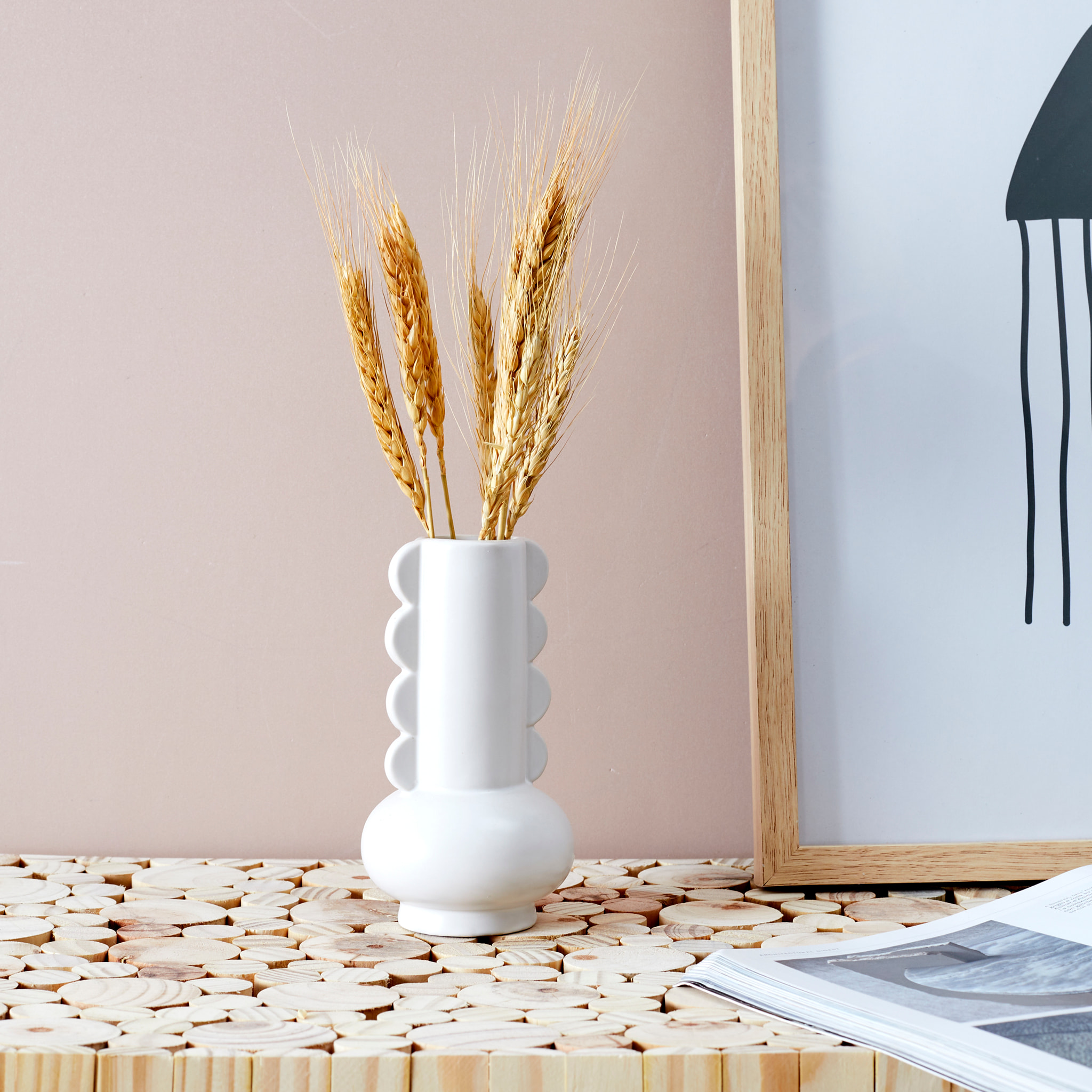 Vase Ceramique Lola Blanc H15cm For White
