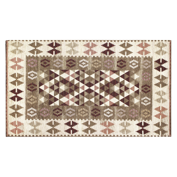 TAPPETO ARREDO DIS.KILIM COL.FANGO 160X240 CM CON ANTISCIVOLO MADE IN ITALY