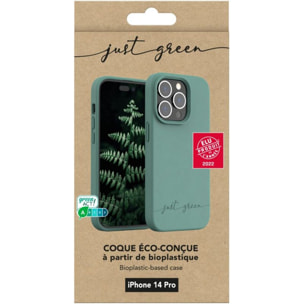 Coque JUST GREEN iPhone 14 Pro BIO vert nuit