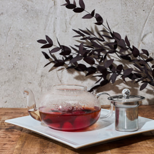 Theiere Verre Infuseur Inox 700ml