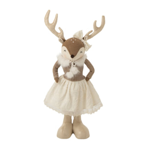 J-Line Élan télescopique et femme - polyester - beige - small
