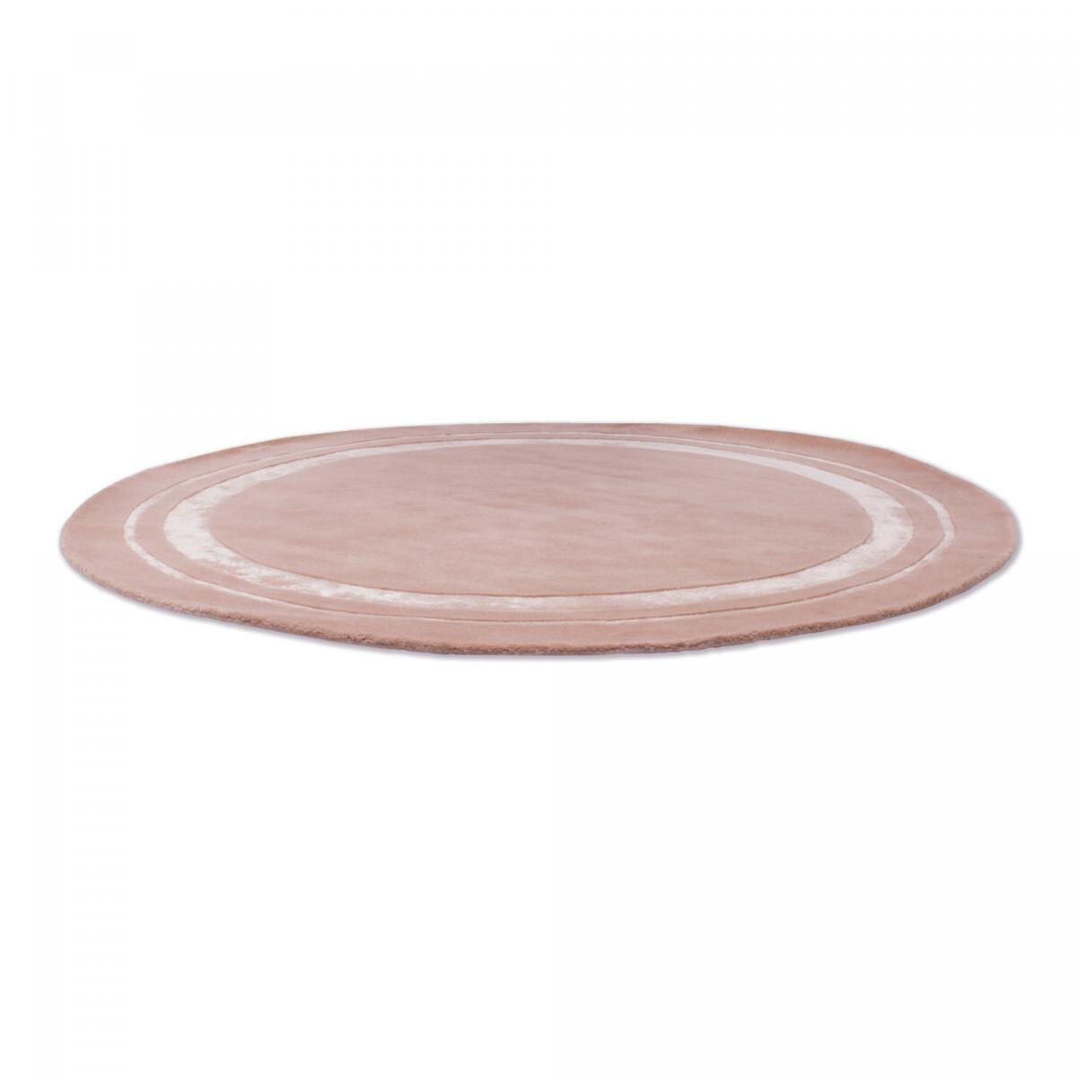 Tapis rond fait main en laine motif simple CHICDOUJ