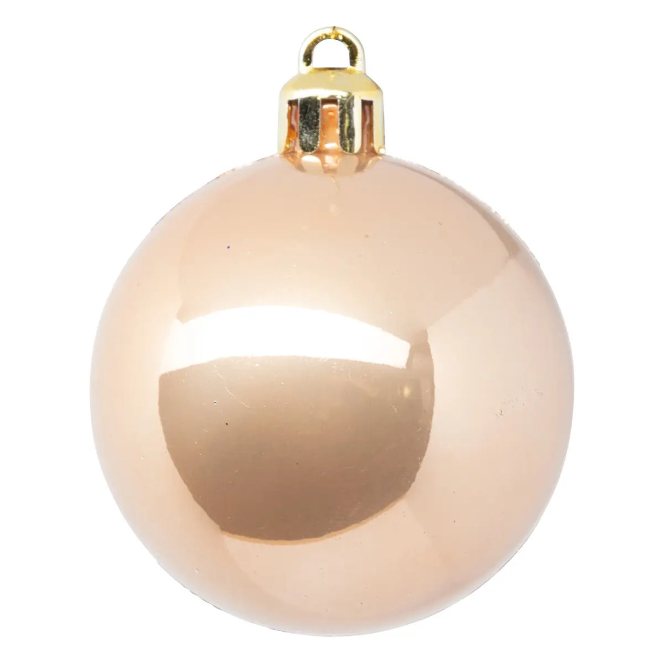 Boule de Noël plastique 50mm x5 nude