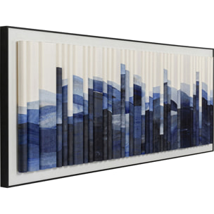 Tableau 3D Shadow Skyline bleu 160x60cm Kare Design