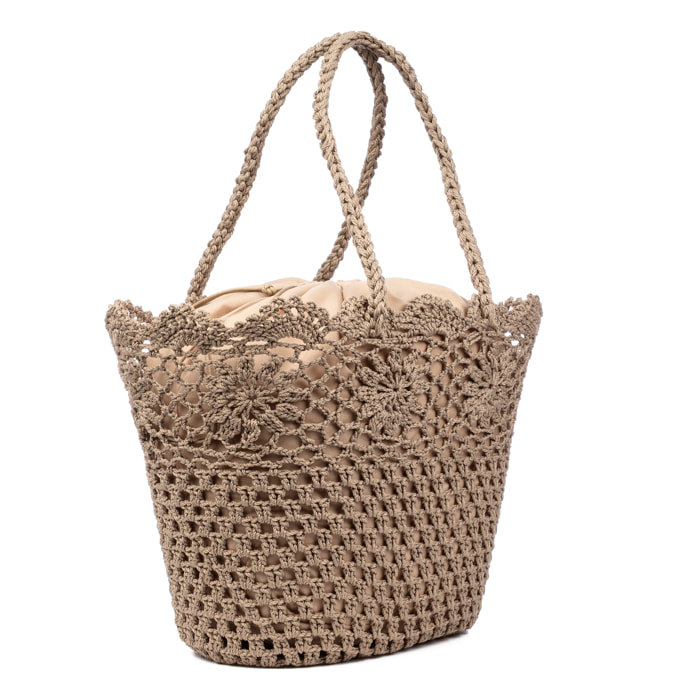 Zerba borsa a spalla donna. Realizzata in cotone.