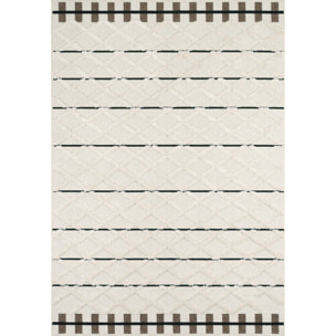 Nala - tapis moderne mini losange, crème