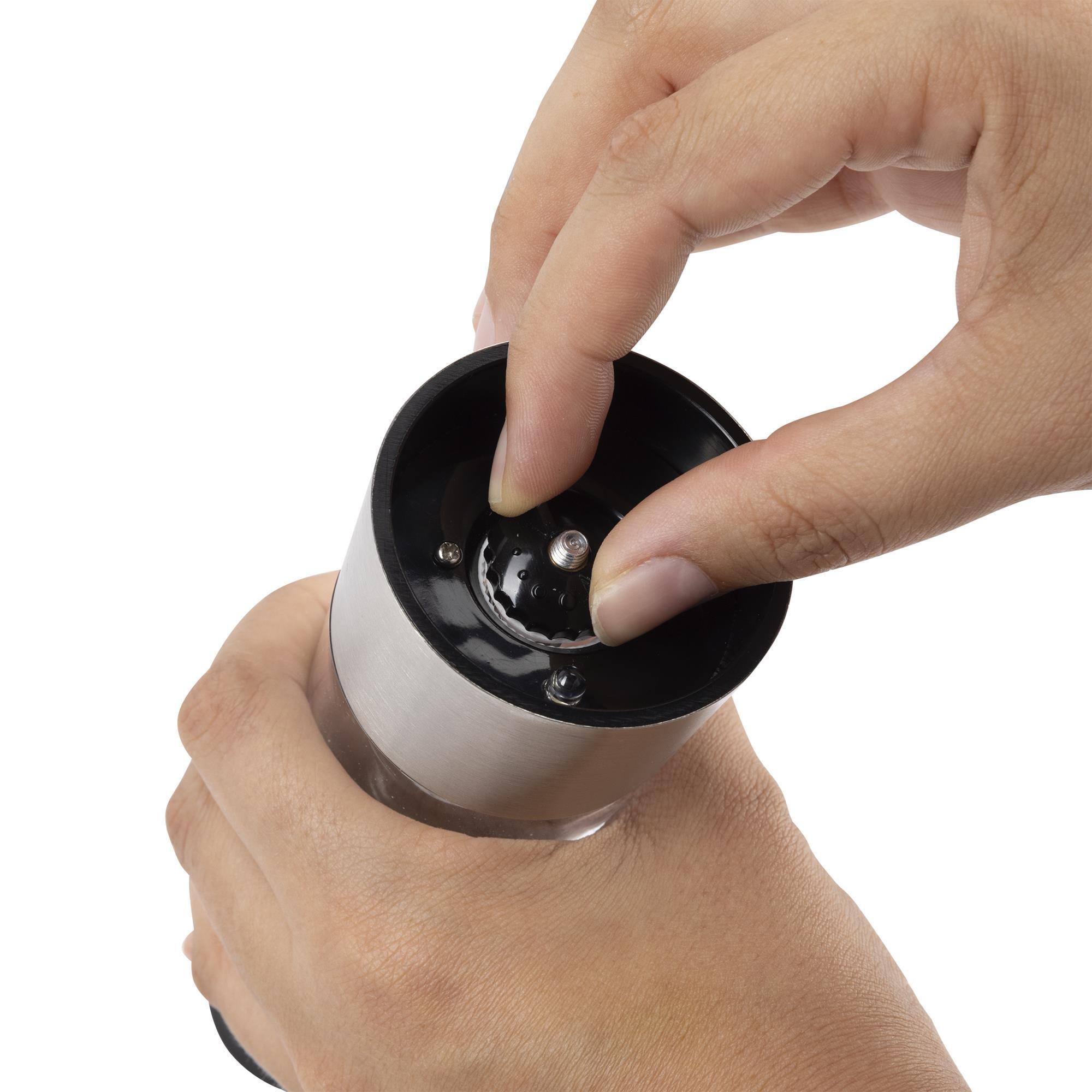 Molinillo de Pimienta eléctrico Ø5,6x22cm en Acero inoxidable FOODIES MasterPRO