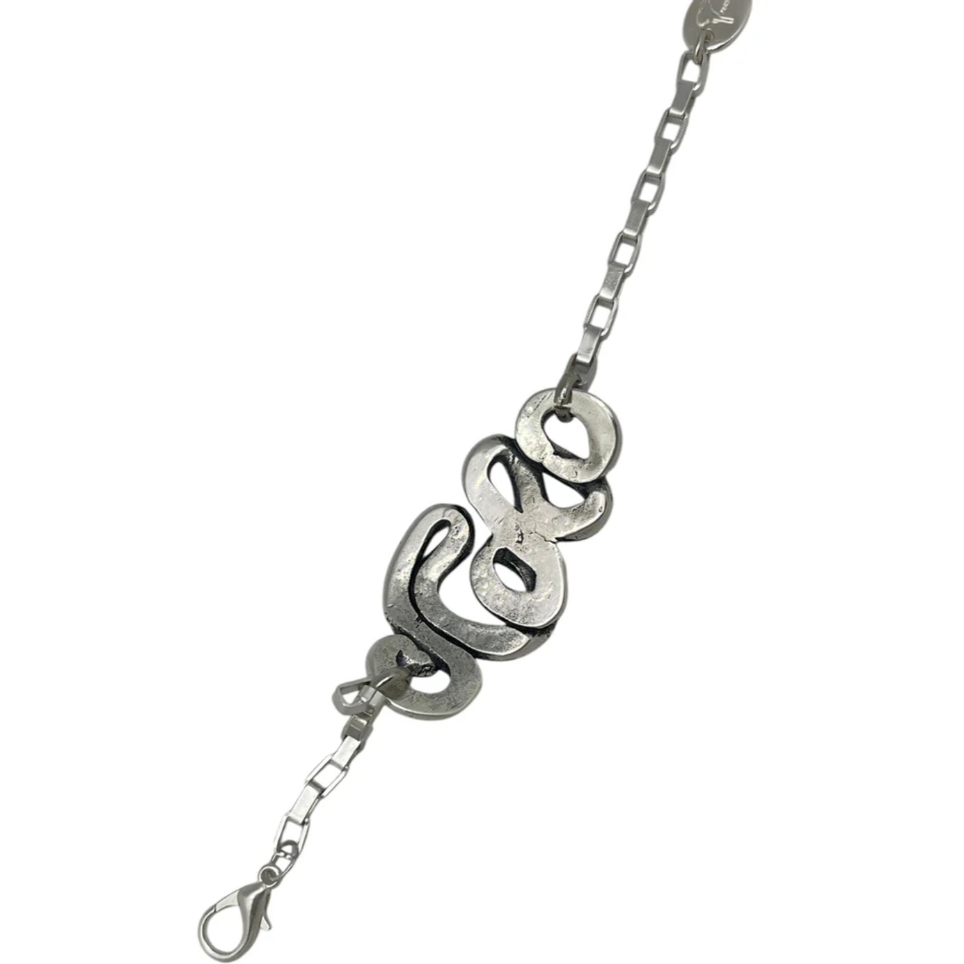 Pulsera Enredo en plata 10µ y cadena