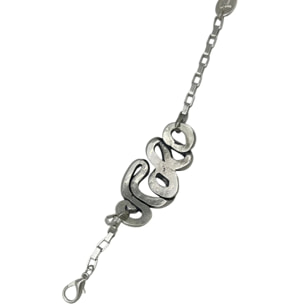 Pulsera Enredo en plata 10µ y cadena