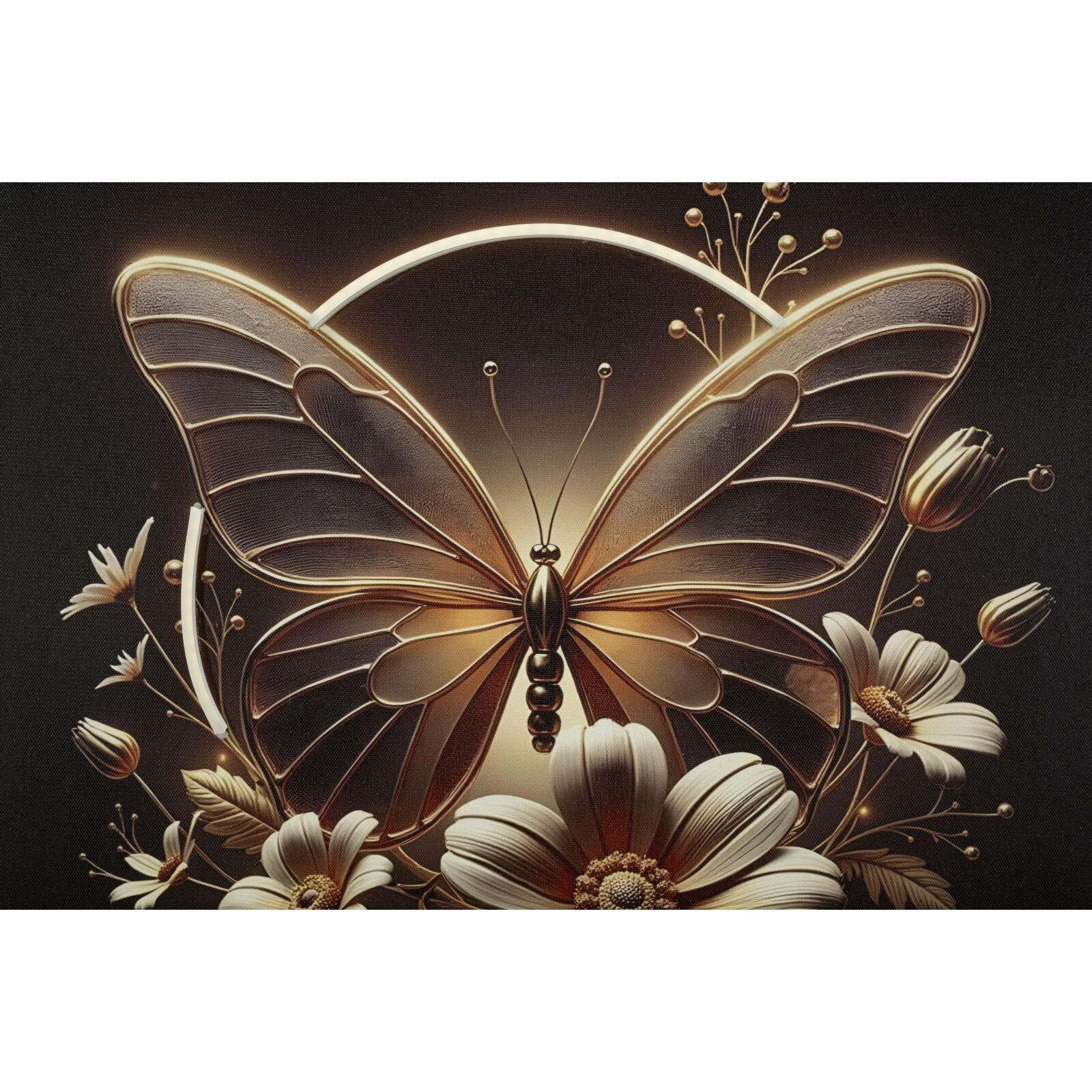 STAMPA C/LED SU TELA LACCATA C/CORNICE BUTTERFLY CM 50X4
X50
