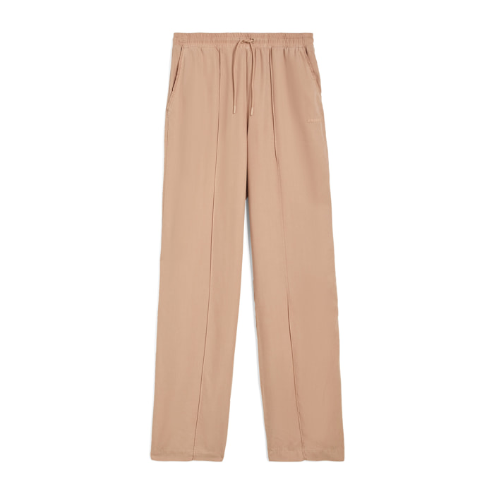 Pantaloni donna gamba ampia in twill lyocell