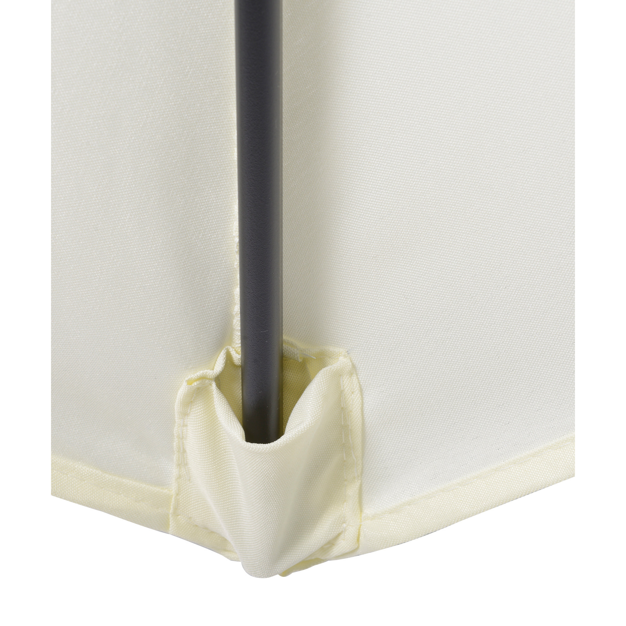 Sombrilla Jardín Ø2x2m Aluminio con Techo de Ventilación Poste Desmontable Beige
