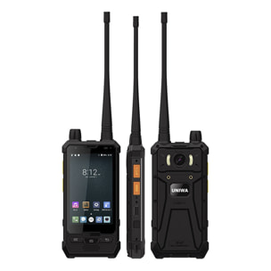 DAM  Smartphone/Radio Walkie Talkie Rugged P2 Plus 4G, Android 8.0, 3GB RAM + 32GB. schermo da 4''. 13MP+5MP. GPS. IP67. UHF. 7x2,7x14,7 cm. Colore nero