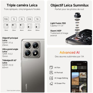 Smartphone XIAOMI 14T Pro conçu avec Leica Bleu 512Go