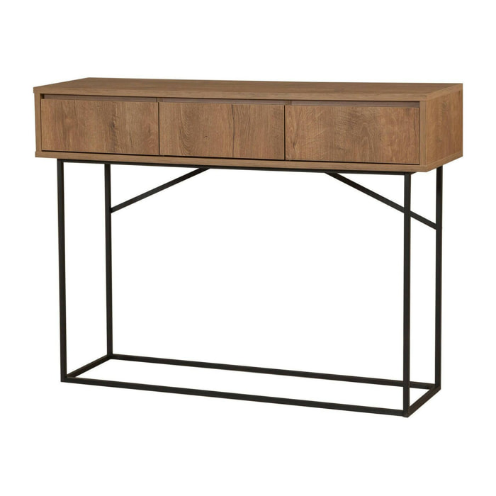 Credenza Avetrana, Buffet da soggiorno, Madia da salotto, Dispensa da cucina, 120x36h90 cm, Noce e Nero
