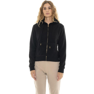 Chaqueta de sherpa suave con tachuelas doradas Leone 1947 para mujer