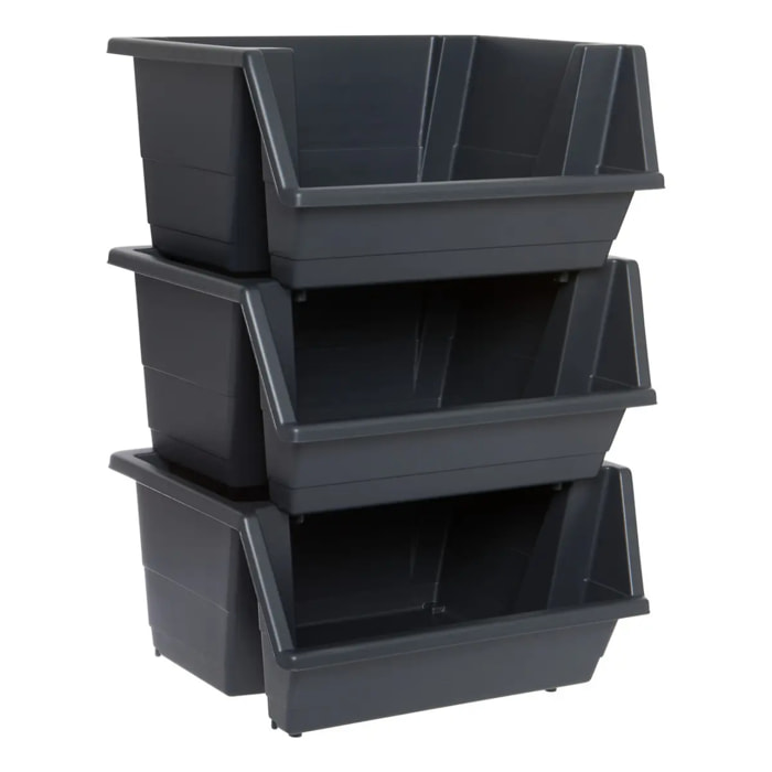 Tour de rangement Essentiels rectangulaire H.66cm noir