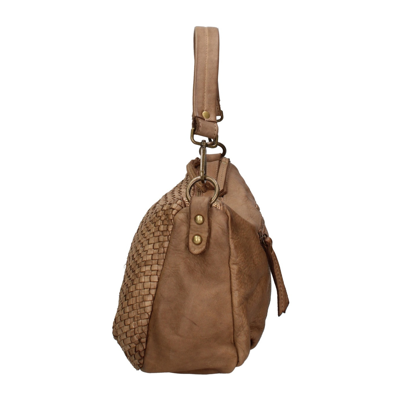 Borsa a spalla da donna - Modello Novella - Vera pelle - 31.0 x 18.0 x 12.0 cm