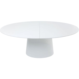 Table à rallonge Benvenuto ovale blanc mat Kare Design