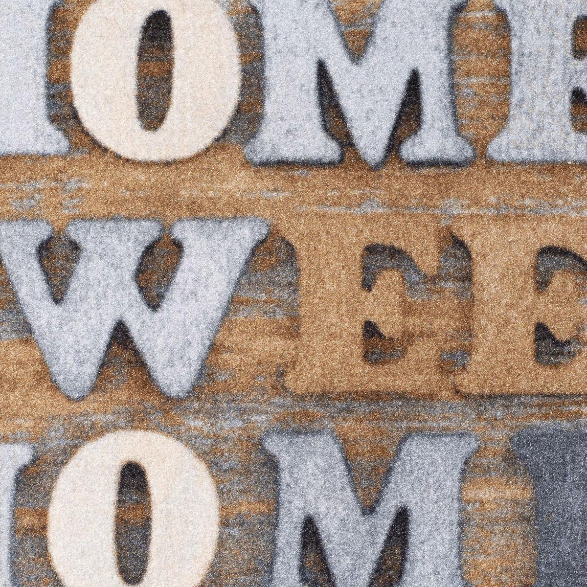 Paillasson SWEAT HOME Beige 40x60 Fait en Europe en polyamide doux et soyeux