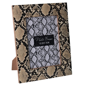 Portafoto ecopelle marrone pitone cm19,5x1,5h24,5