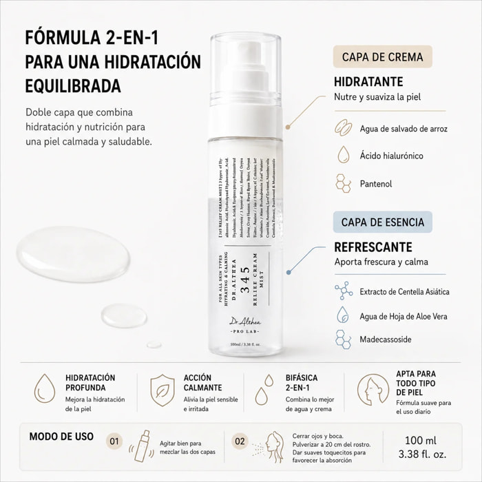Bruma facial 345 Relief Cream Mist Dr. Althea 100 ml
