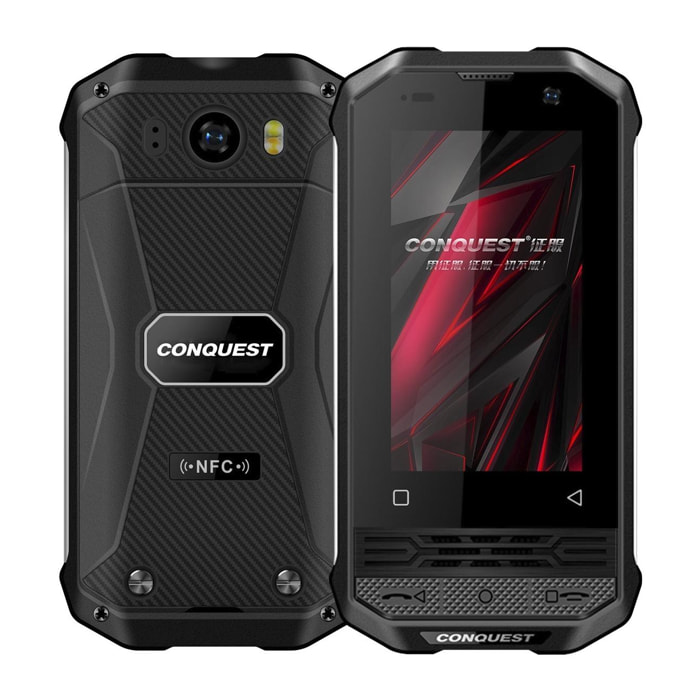 DAM Smartphone Mini Rugged F2+ 4G, Android 12, 6GB RAM + 128GB. schermo da 3''. 16mpx + 8mpx. GPS. IP68 3 LIVELLI DI PROVA (Anticaduta, Polvere, Acqua). Walkie-talkie Zello. 5,9x2,2x11,8 cm. Colore nero