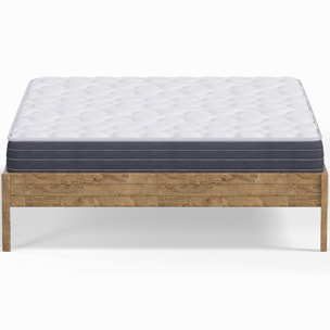 Pack lit en bois massif + Matelas mémoire de forme - AINA & MEMO HR