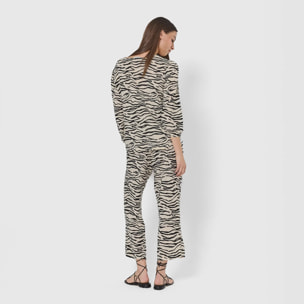 Set midi viscosa yves beige/negro