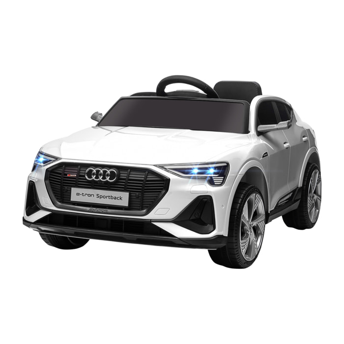 Voiture véhicule électrique enfant e-tron Sportback S line 12 V - V. max. 8 Km/h - effets sonores, lumineux - télécommande, port USB, MP3 - blanc