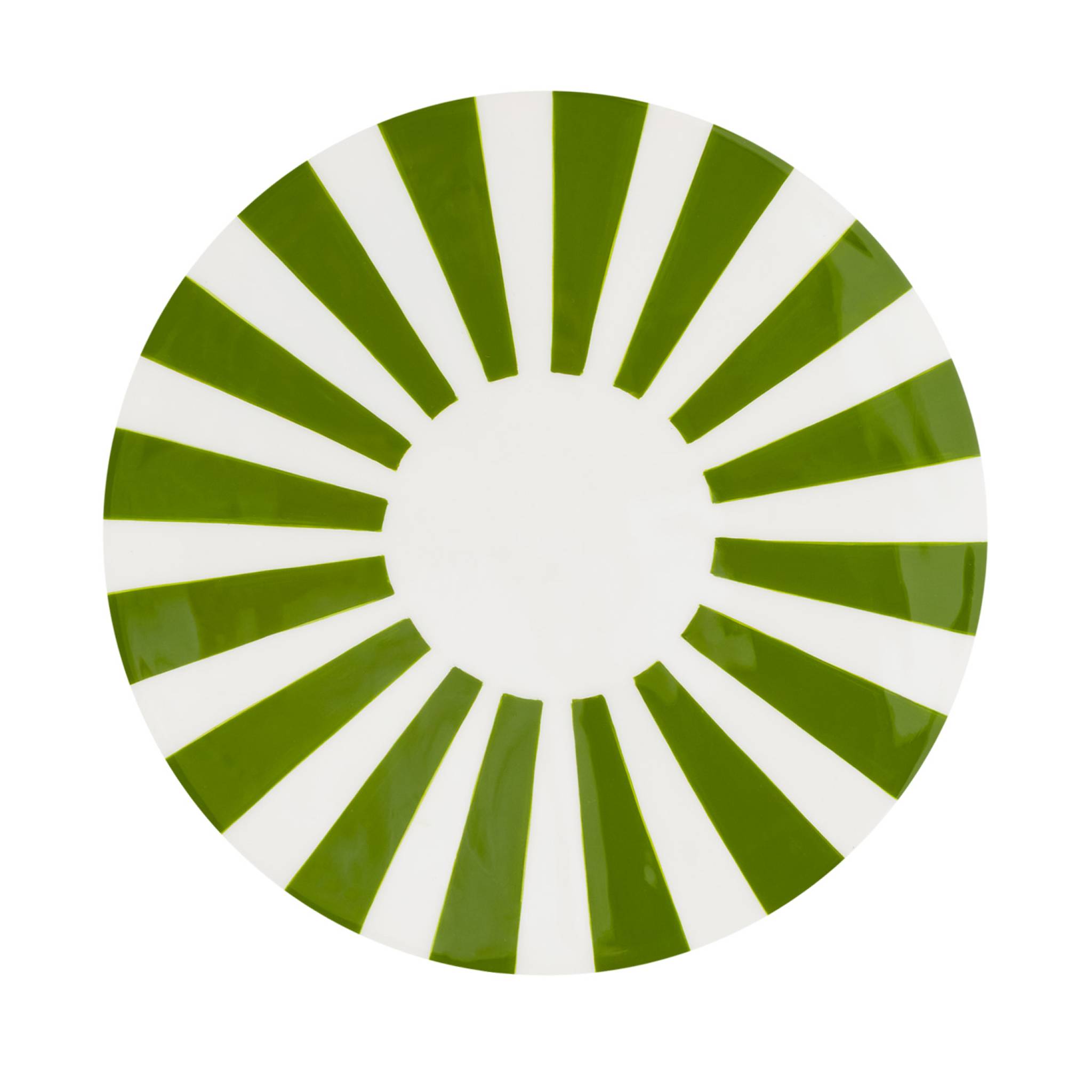 Table d'appoint. bout de canapé. table de chevet acier émaillé. vert et blanc Ø35 x H 46cm - Mizzy