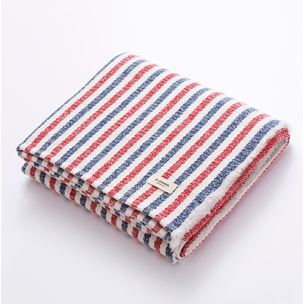 Manta de punto 140x190cm acrílico 340gr en hilo teñido cuadros el ganso