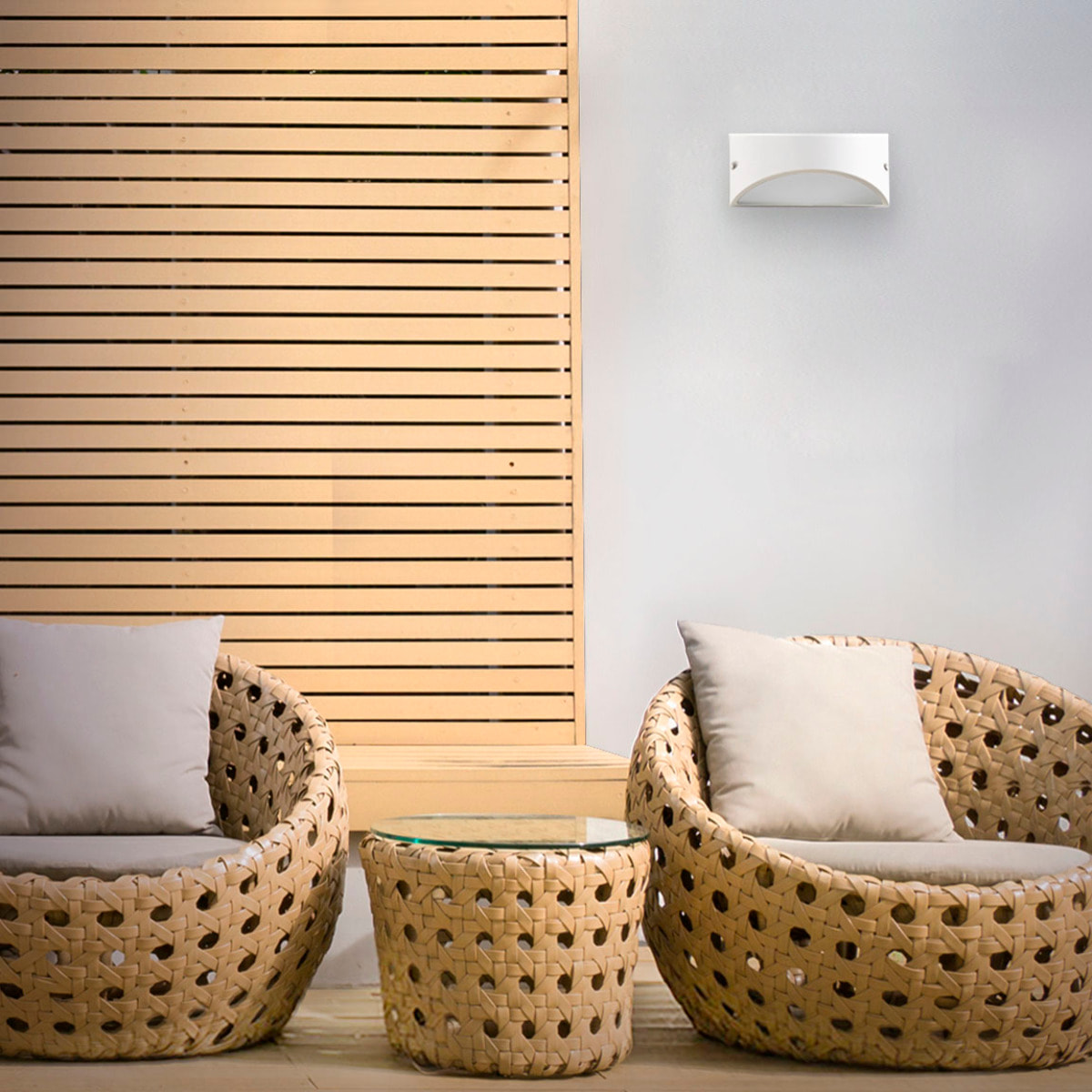 Forlight Aplique Ip54 Kapa Led 8,7W 3000K Blanco 444Lm