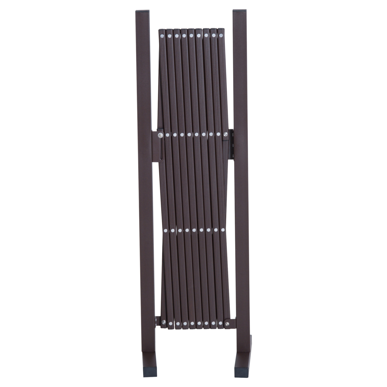 Barrière extensible rétractable barrière de sécurité 250L x 31l x 104H cm alu métal chocolat