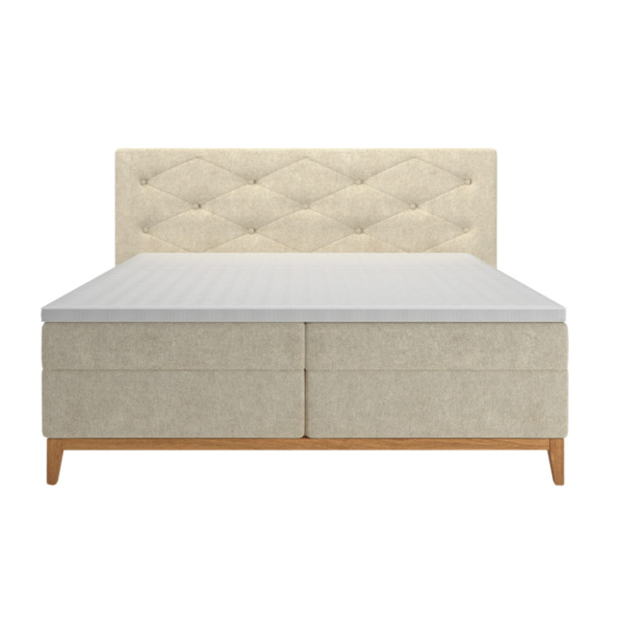 Lit boxspring complet avec 2 coffres 180x200cm - LAUSANNE