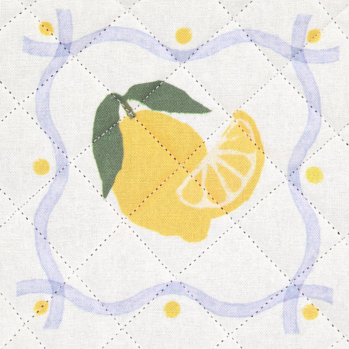 Gant et manique Fruity imprimé citron