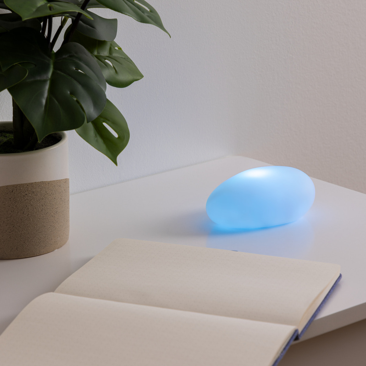 Galet led - blanc - L12 cm